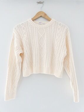 Gap Kids Cream Cable Knit Sweater